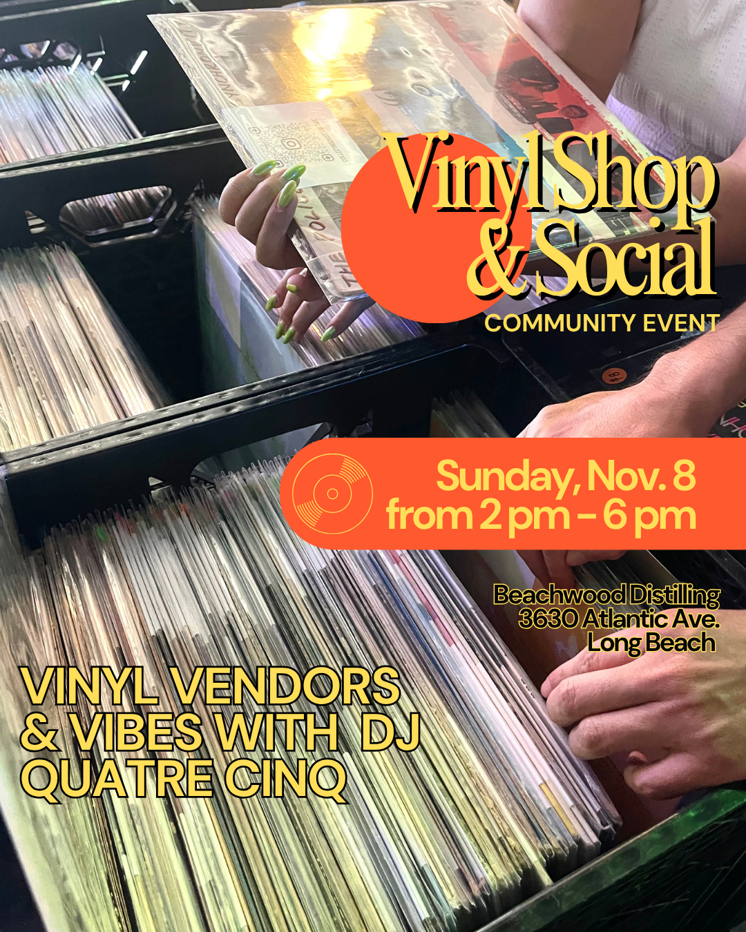 Vinyl Shop & Social at Beachwood Distilling ๐น Bixby Knolls Long Beach