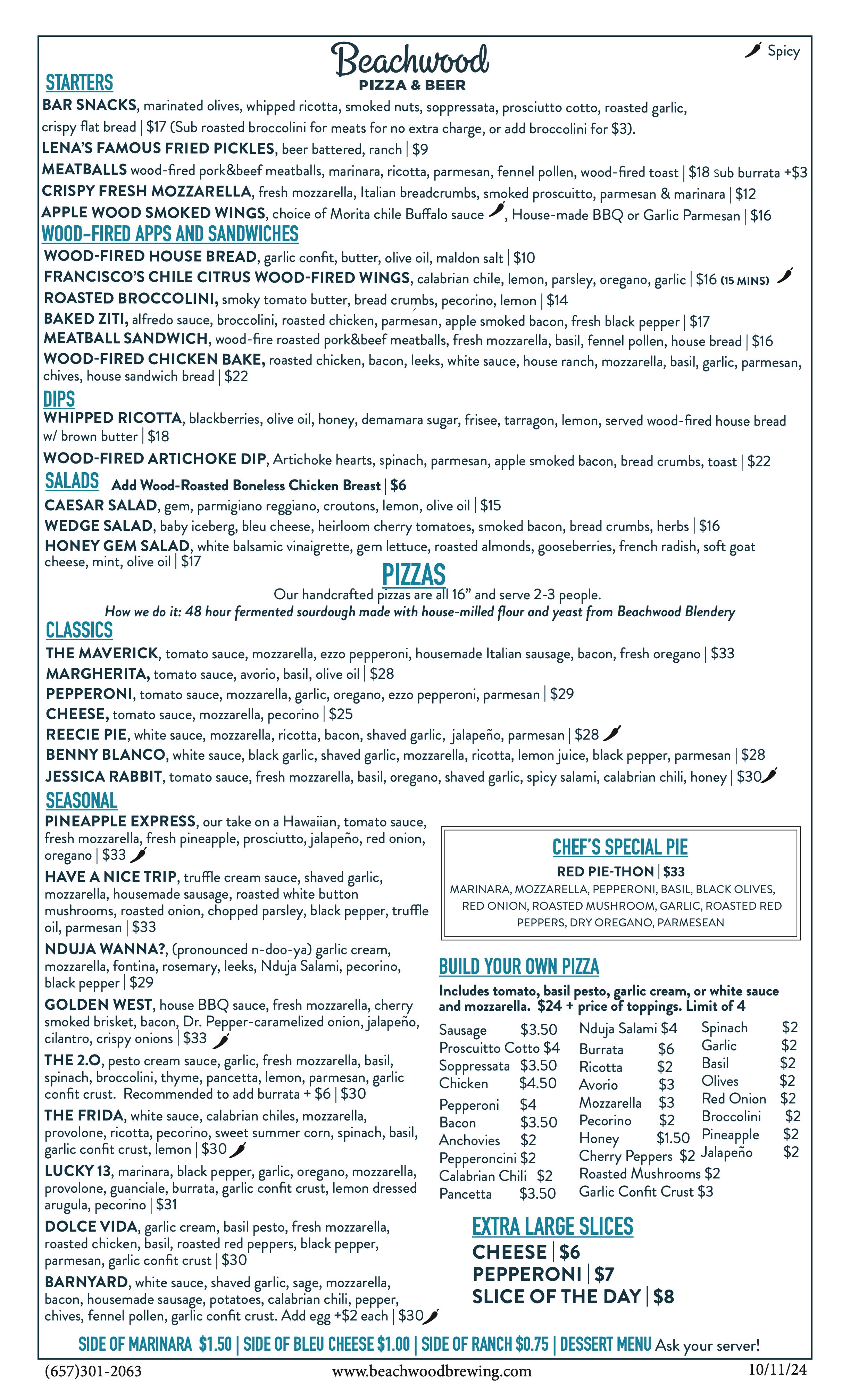 Huntington Beach food menu