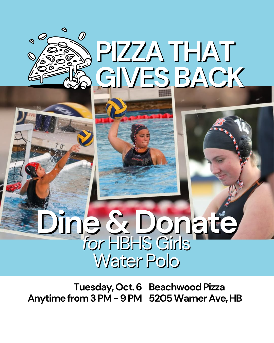 Fundraiser Event at Beachwood Pizza 🍕 5205 Warner Ave., Huntington Beach