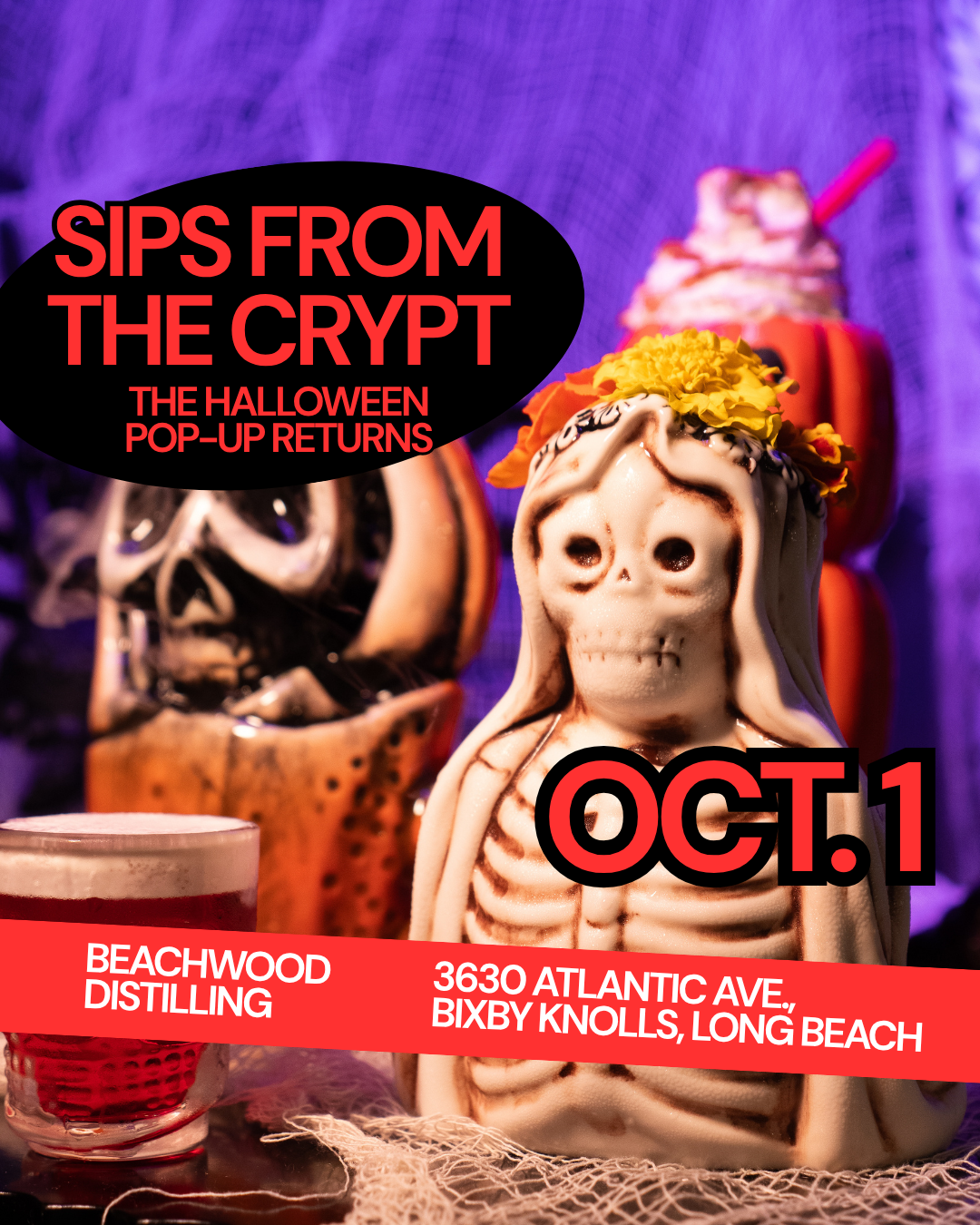 Halloween pop-up at Beachwood Distilling 🍹 Bixby Knolls Long Beach