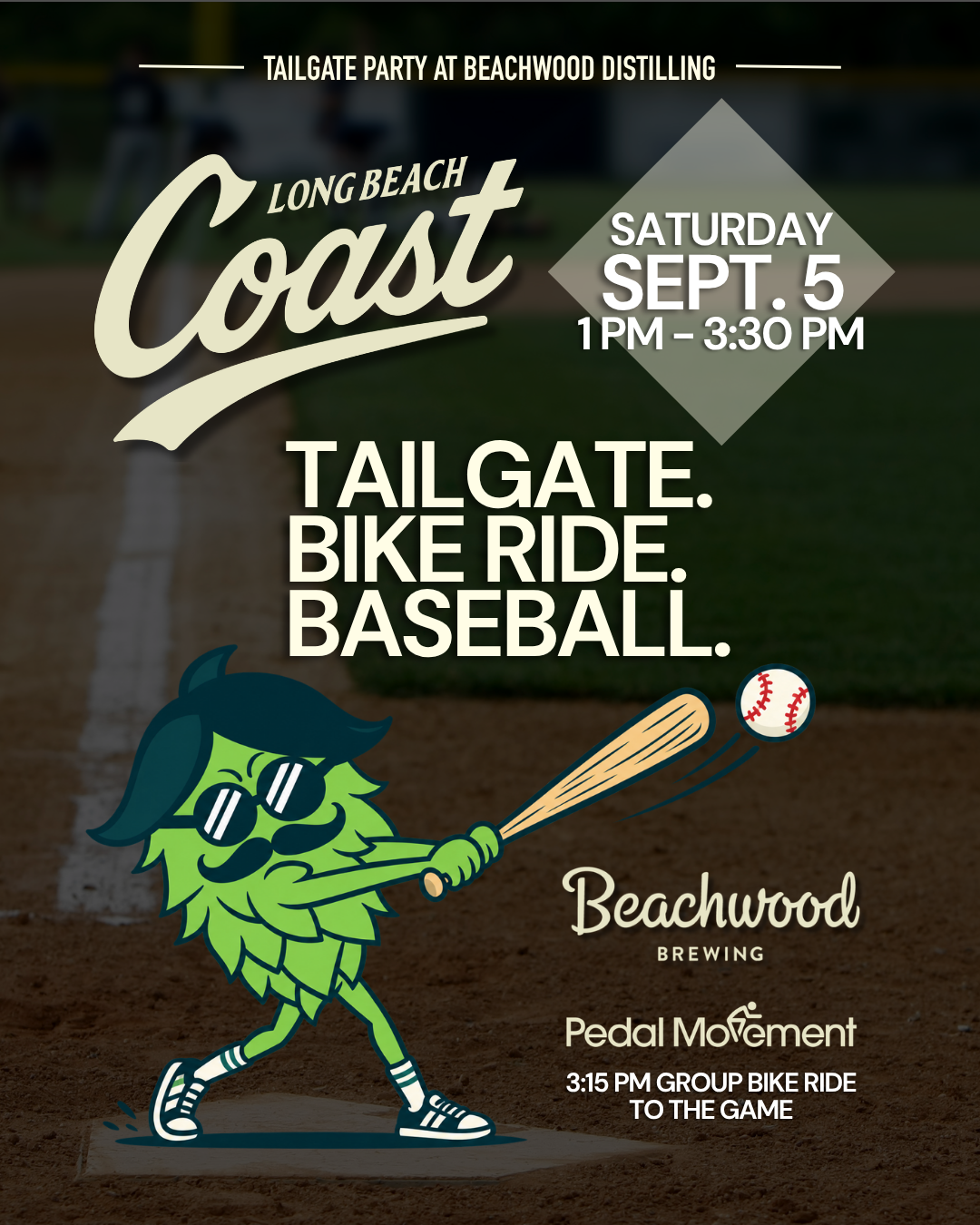 Long Beach Coast Baseball Tailgate Party at Beachwood Distilling 🍹 Bixby Knolls Long Beach