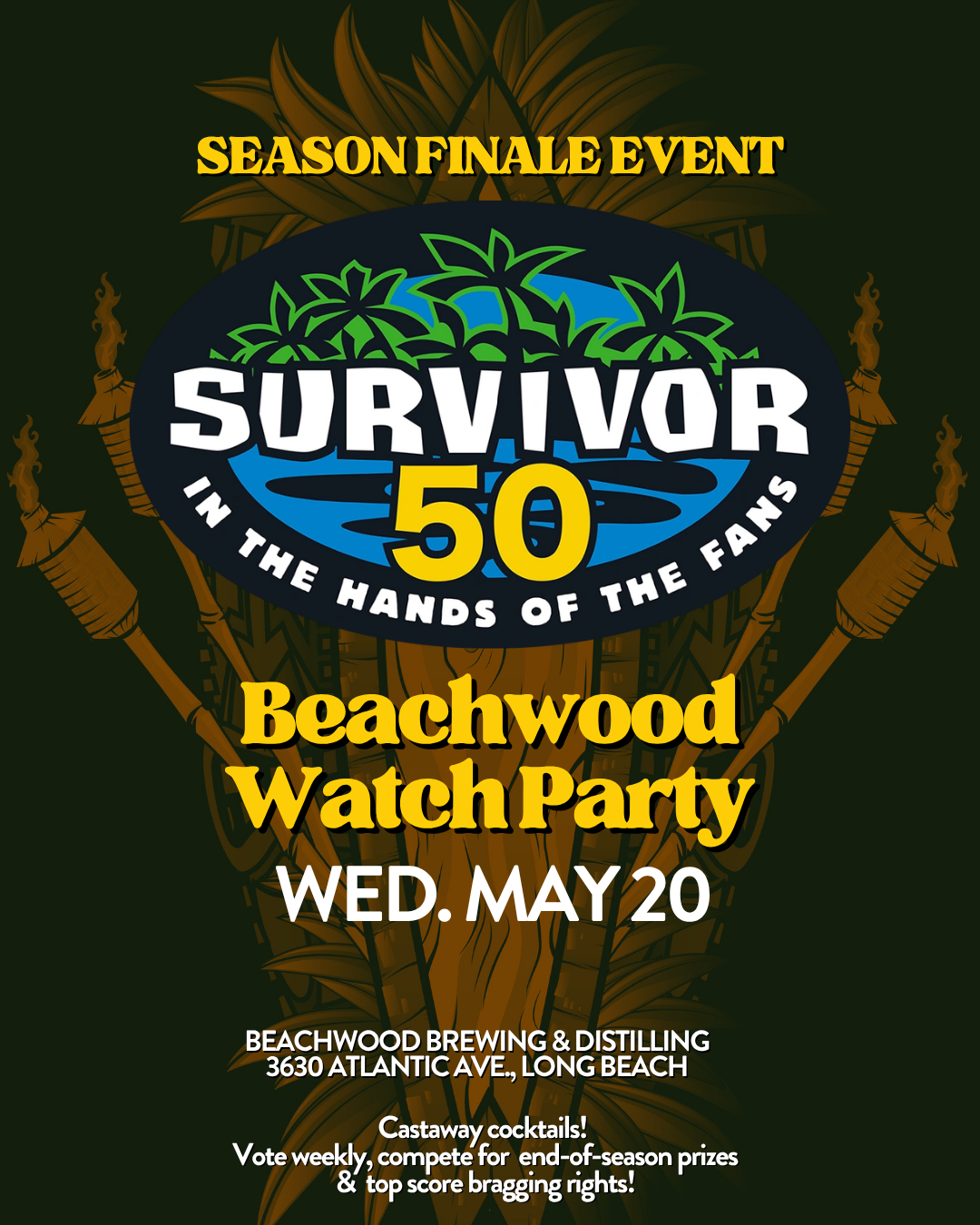 Survivor Season 50 FINALE Watch Party at Beachwood Brewing & Distilling