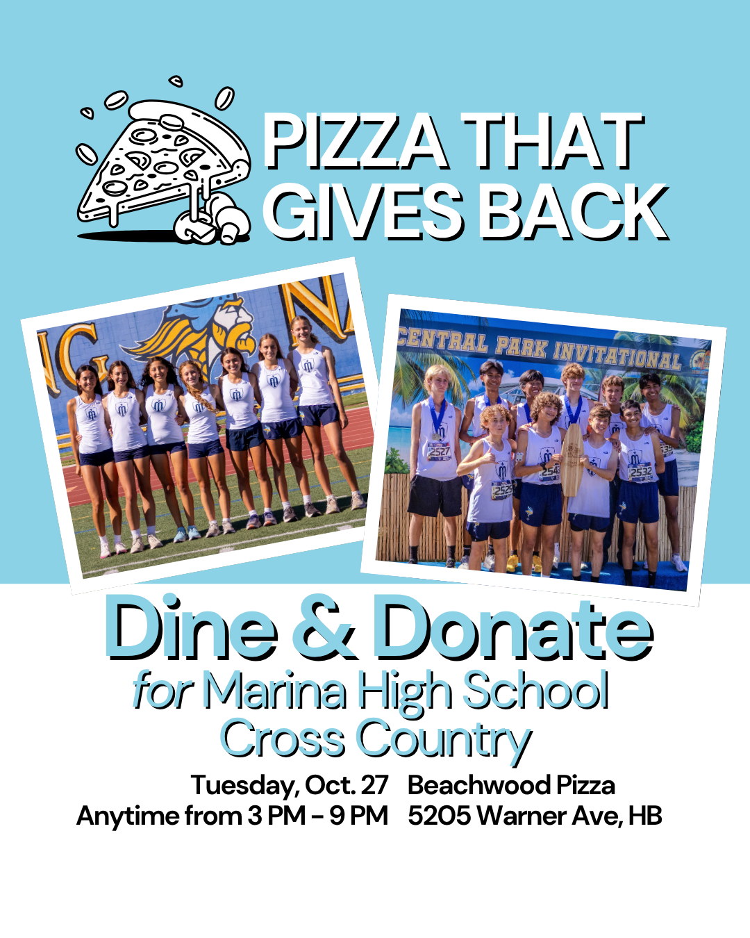 Fundraiser Event at Beachwood Pizza 🍕 5205 Warner Ave., Huntington Beach