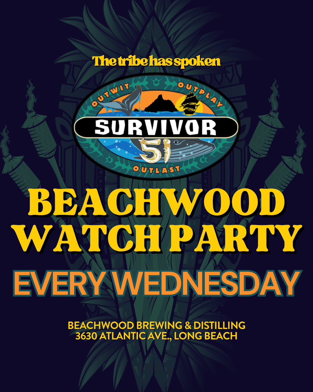Survivor Watch Party at Beachwood Distilling 🍹 Bixby Knolls Long Beach