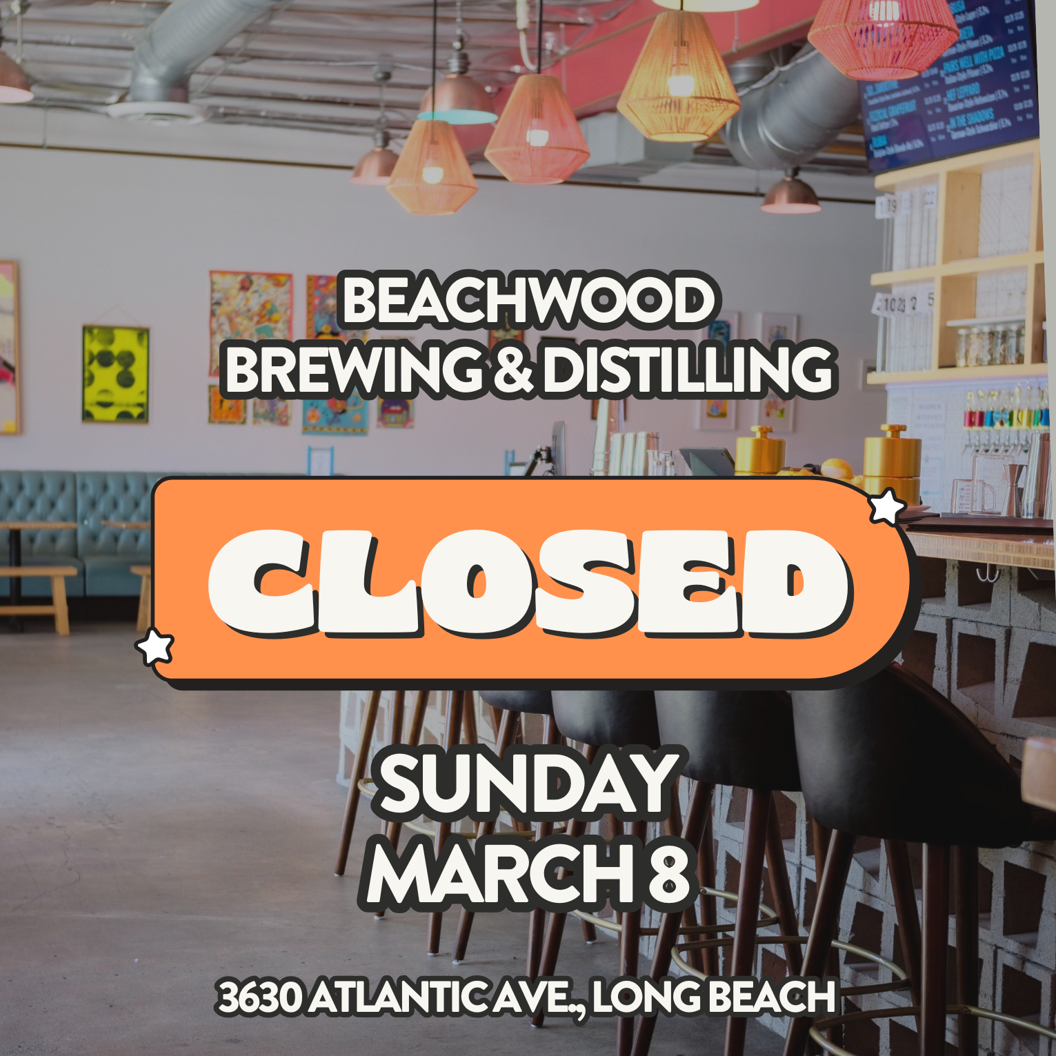 Special Closure at Beachwood Brewing & Distilling