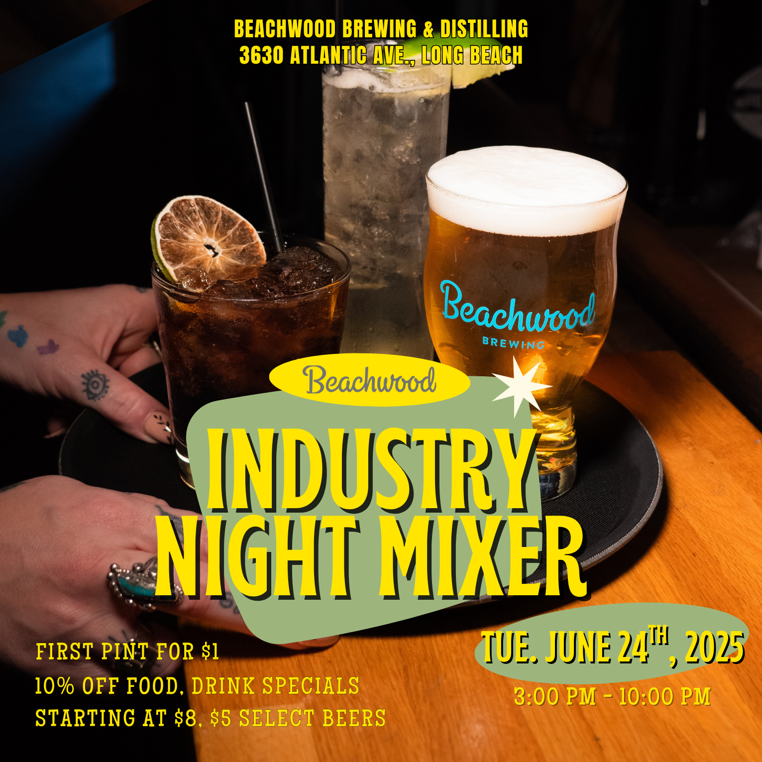 Industry Night Mixer Event at Beachwood Brewing & Distilling 