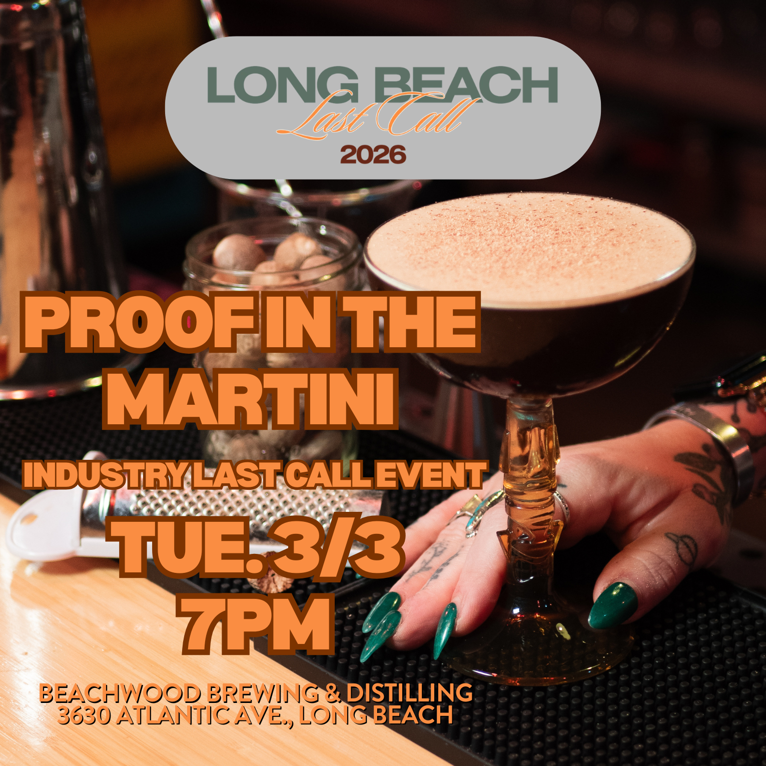 Proof in the Martini! An Industry Last Call Event at Beachwood Brewing & Distilling